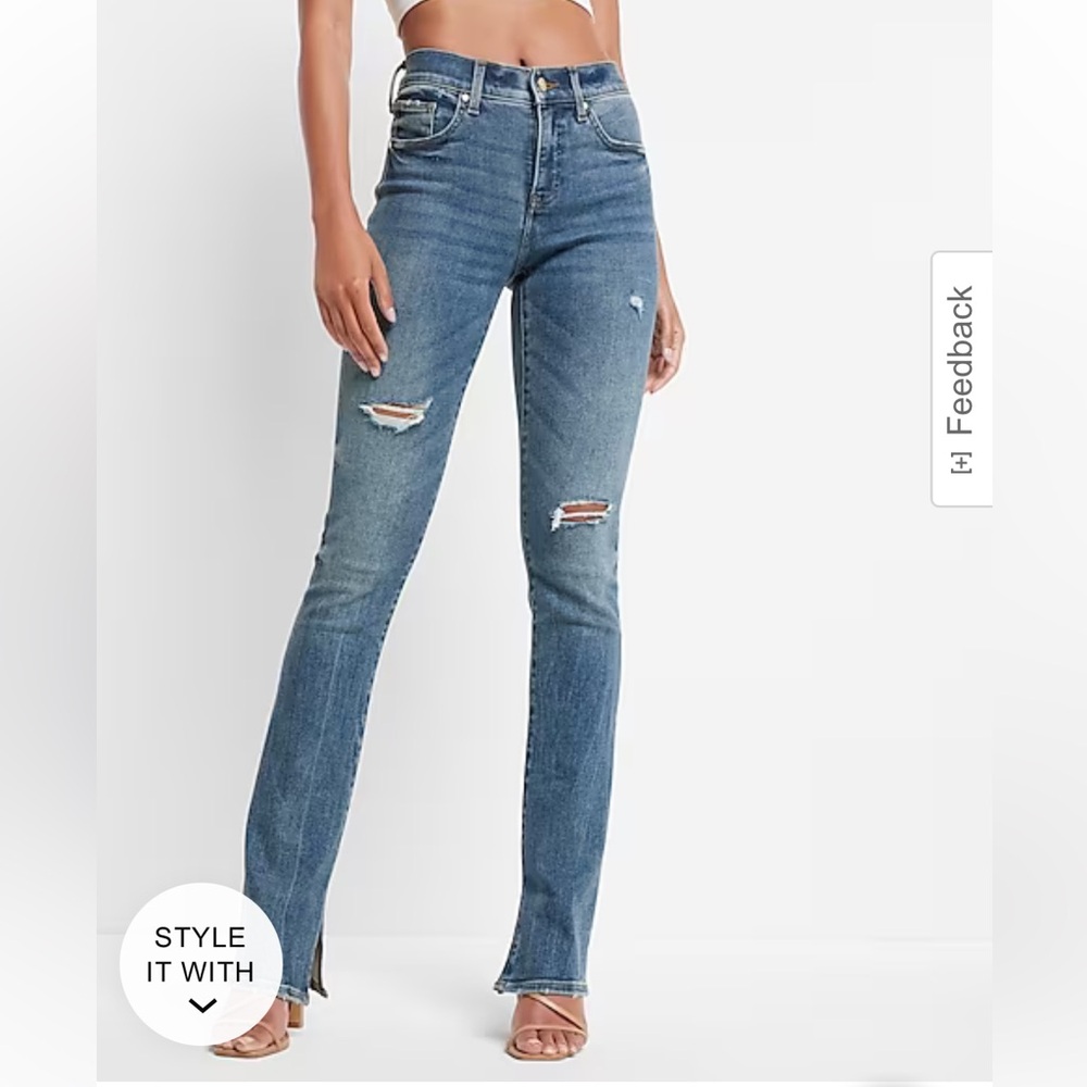 Mid Rise Medium Wash Skyscraper Jeans
